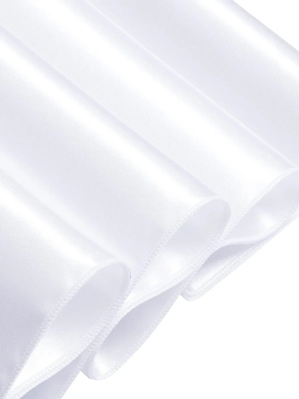 White Satin Chair Sashes Bows, 6 x 108 inch, 29pcs